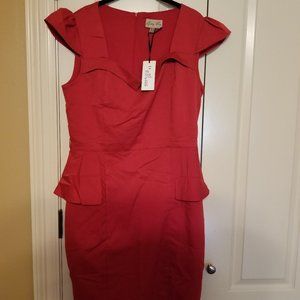 Lindy Bop Peplum Waist Wiggle Dress